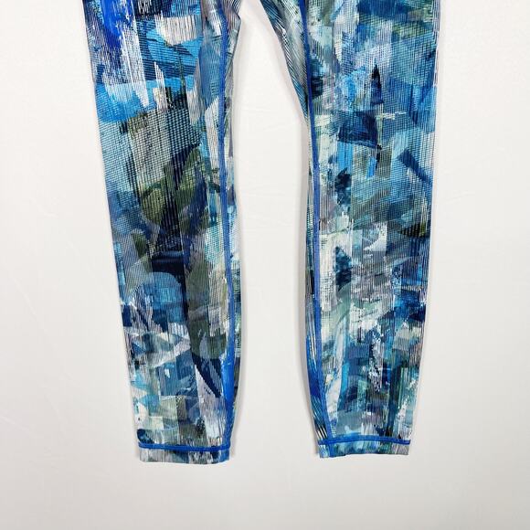 Lululemon Womens Size 4 Wunder Under Hi-Rise 7/8 Tight 25" Sun Dazed Multi Blue - Picture 4 of 11